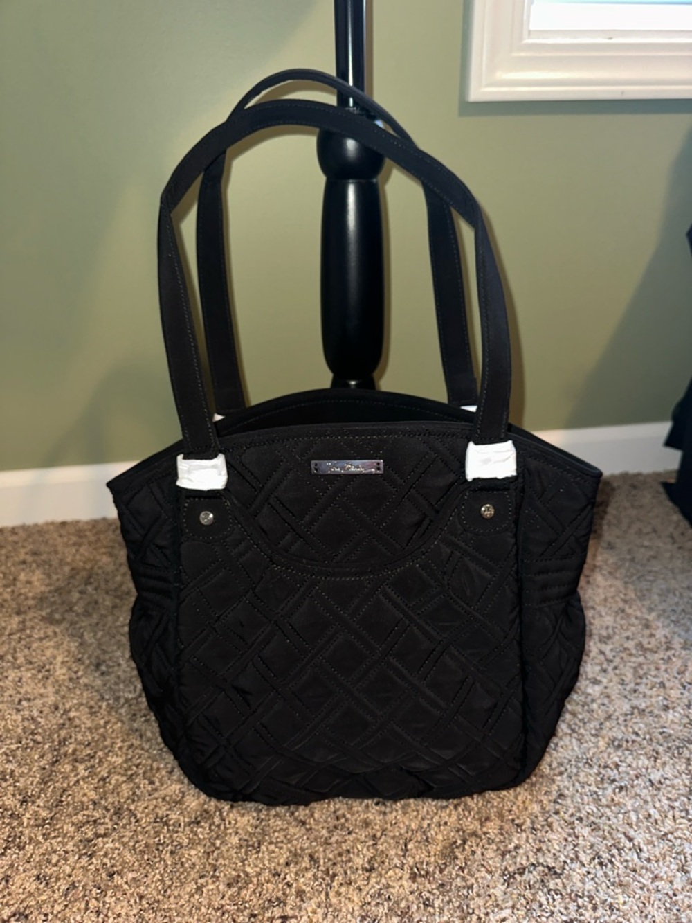 Vera Bradley Black Quilted Tote Bag